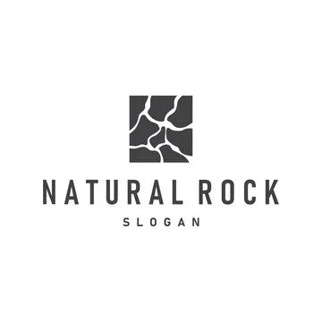 Natural stone logo design concept nature pile of river stones simple minima.. Stock Illustration