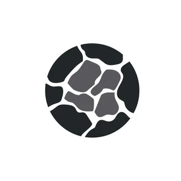 Natural stone logo design concept nature pile of river stones simple minima.. Stock Illustration