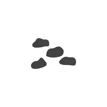 Natural stone logo design concept nature pile of river stones simple minima.. Stock Illustration