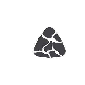 Natural stone logo design concept nature pile of river stones simple minima.. Stock Illustration