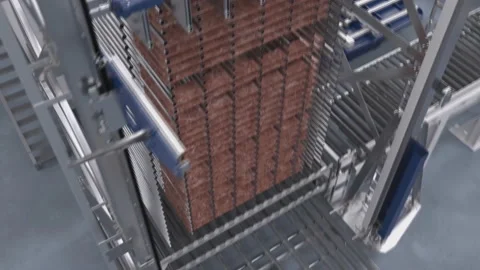 Natural stone processing plant, grinding and sawing of granite. Stock Footage 145558654