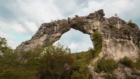 Natural stone ring formation called Koloc on the island of Brac in Croatia. S Stock Photos