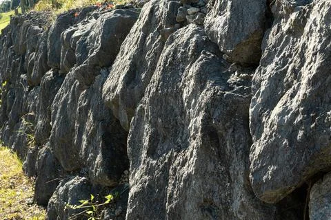 Natural Stone Texture Background with Rough Rock Surface Detail Stock Photos