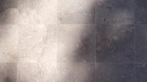 Natural Stone Tile Background with tropical Leaf Shadow Stock Footage 340230285