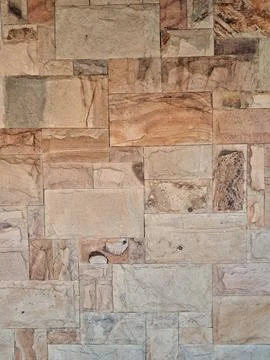 Natural stone wall cladding texture background Stockfoto's