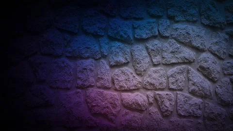 Natural stone wall with a stunning gradient of purple and blue tones, perfe.. Stock Illustration