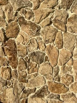 Natural Stone Wall Texture Beige Brown Background Stock-Fotos