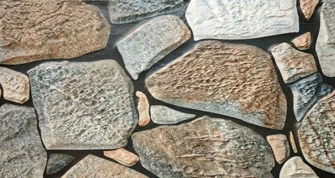 Natural Stone Wall Texture Pattern Fotos Stock