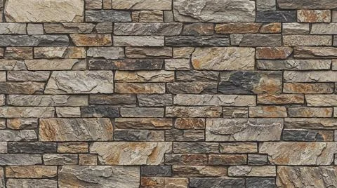 Natural Stone Wall Texture Pattern Closeup. Stock-Fotos