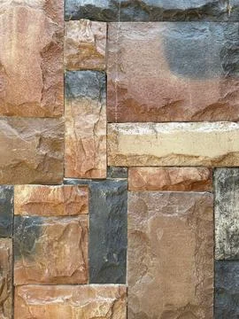 Natural stone wall texture Stock Photos