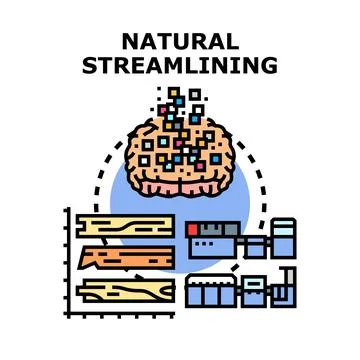 Natural streamlining process forming optimal business efficiency Illustration