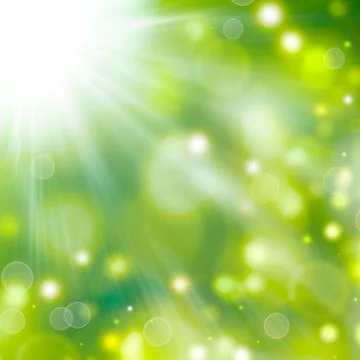 Natural summer bokeh background Stock Illustration