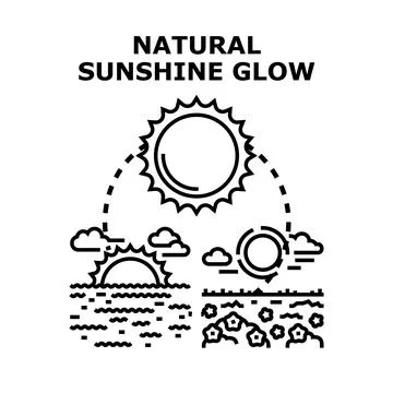 Natural sunshine glow concept displaying light source Stock Illustration
