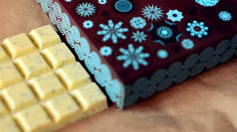 Natural sweet handmade chocolates in brown box Stock Footage 59086635