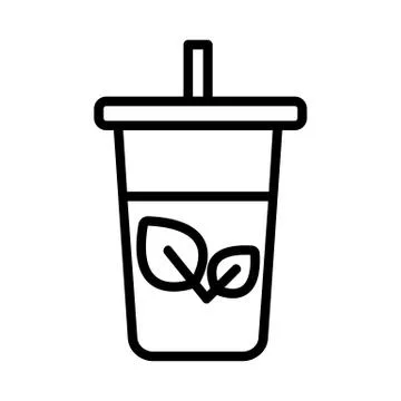 Natural tea icon vector. Isolated contour symbol illustration 스톡 일러스트