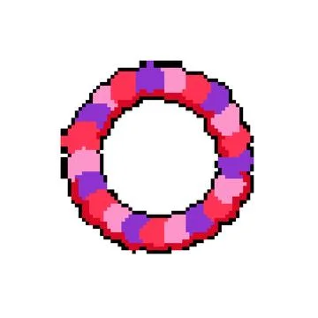 Natural teething ring pixel art vector illustration Stock Illustration