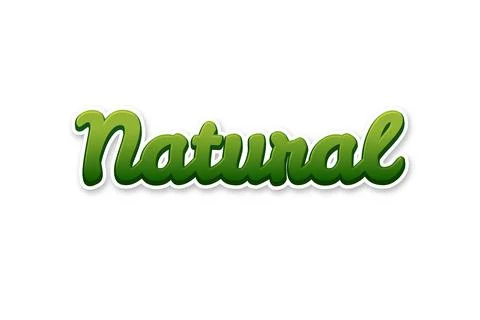 Natural text effect Stock Illustration
