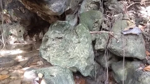 Natural texture of ancient rocks Stock Footage 333114026