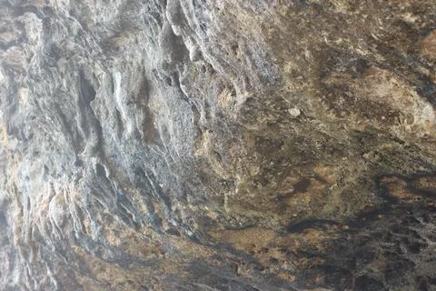Natural texture of cliffs on the seashore. Stock Photos
