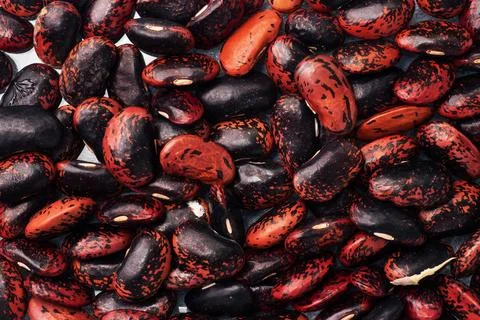 The natural texture of dry beans. Background of decorative bean seeds. 스톡 사진