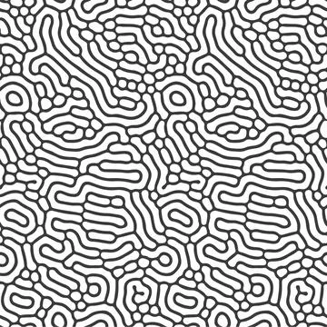 Natural texture imitation. Organic seamless pattern. Organic curves. Illustrazione stock