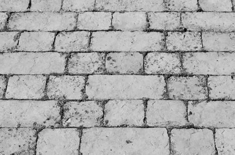 Natural texture of light gray bricks. Background. Stock Photos