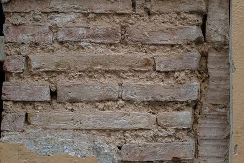 Natural texture of old brick wall Stock Photos