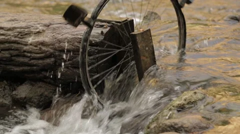 Natural , Tiny Water Mill, Landscape Stock Footage 41580221