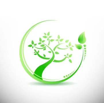 Natural tree cycle illustration design Stock Illustration