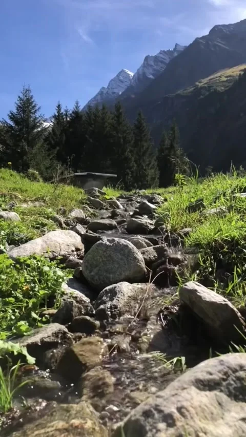 Natural trickle in the floitental Stock Footage 243208492