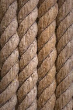 Natural twisted rope texture background pattern Stock Photos