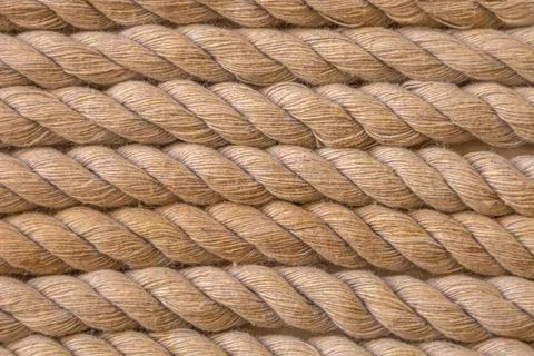 Natural twisted rope texture background pattern Stock Photos