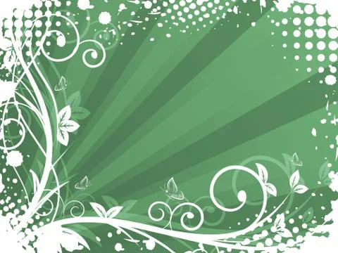 Natural vector background with spiral pattern, grunge and halftone effect. Illustrazione stock