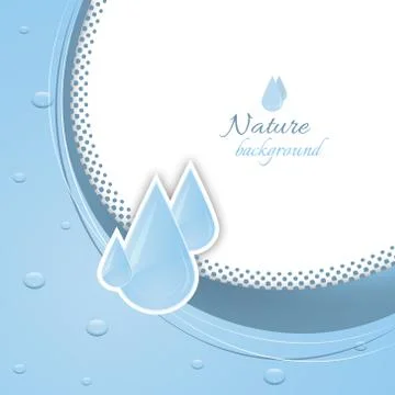 Natural vector background with water drops Stock Illustration