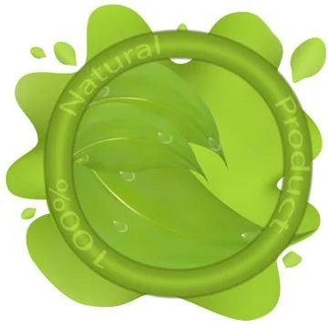 Natural vector logo design. Stock Illustration