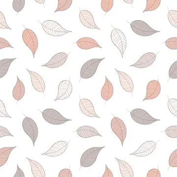 Natural vector seamless pattern. Cute green leaves Stock Illustration