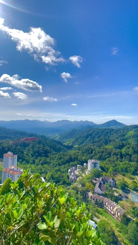 Natural view from the top floor of Windmill Upon Hills Premium Suites apartment Stock Footage 295471226