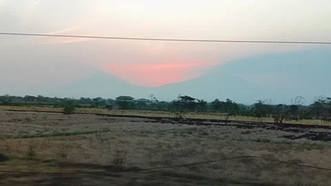 Natural view from the train window Stock Footage 252016056