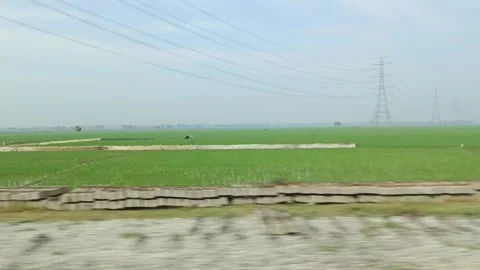 Natural views of Indonesia from the train window Stock Footage 312862873