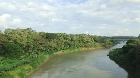Natural views of Indonesia from the train window Stock Footage 312862999