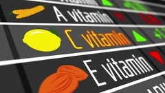 Vitamins food sources animation | Stock Video | Pond5