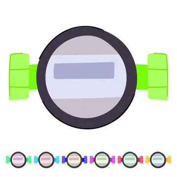 Natural water gas meter vector cartoon graphic Stock Illustration