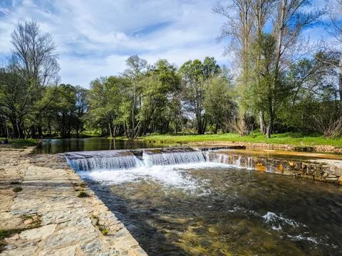 Natural water pool in La Codosera, Extremadura, Spain Photos