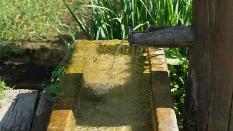 Natural water source. Stock Footage 90757589