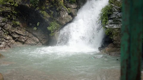 Natural waterfall in Himalayas Stock Footage 110830301