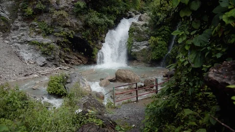 Natural waterfall in Himalayas Stock Footage 110830586