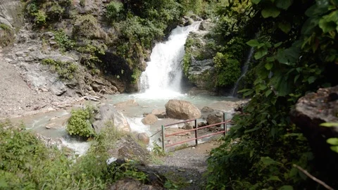 Natural waterfall in Himalayas Stock Footage 110830600