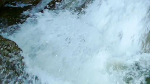 Natural Waterfall Inside the Cave Stock Footage 105846159