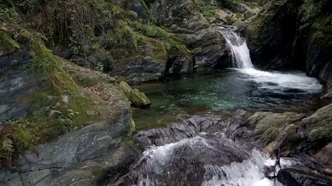 Natural waterfalls and pools Stock Footage