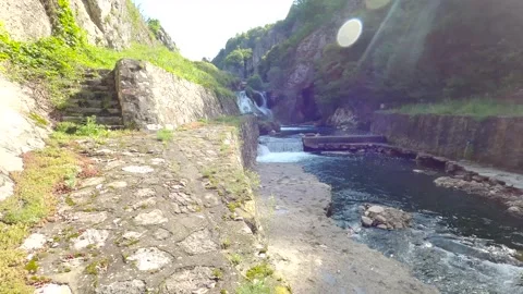 Natural waterfalls Stock Footage 155706410